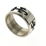Oxidised Hopi Lizard Sterling Silver Band