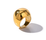 Stainless Steel Geometric Trend Band Ring