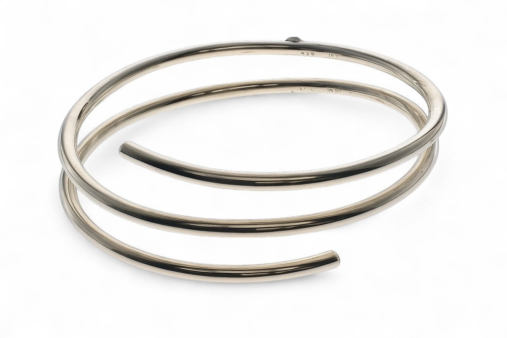 Coil Two Spring 5mm Sterling Silver Bangle