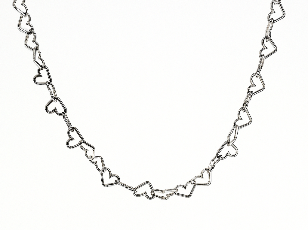 Chain Heart 3/400mm 16" Sterling Silver Necklace