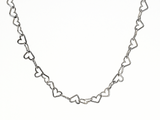 Chain Heart 3/400mm 16" Sterling Silver Necklace