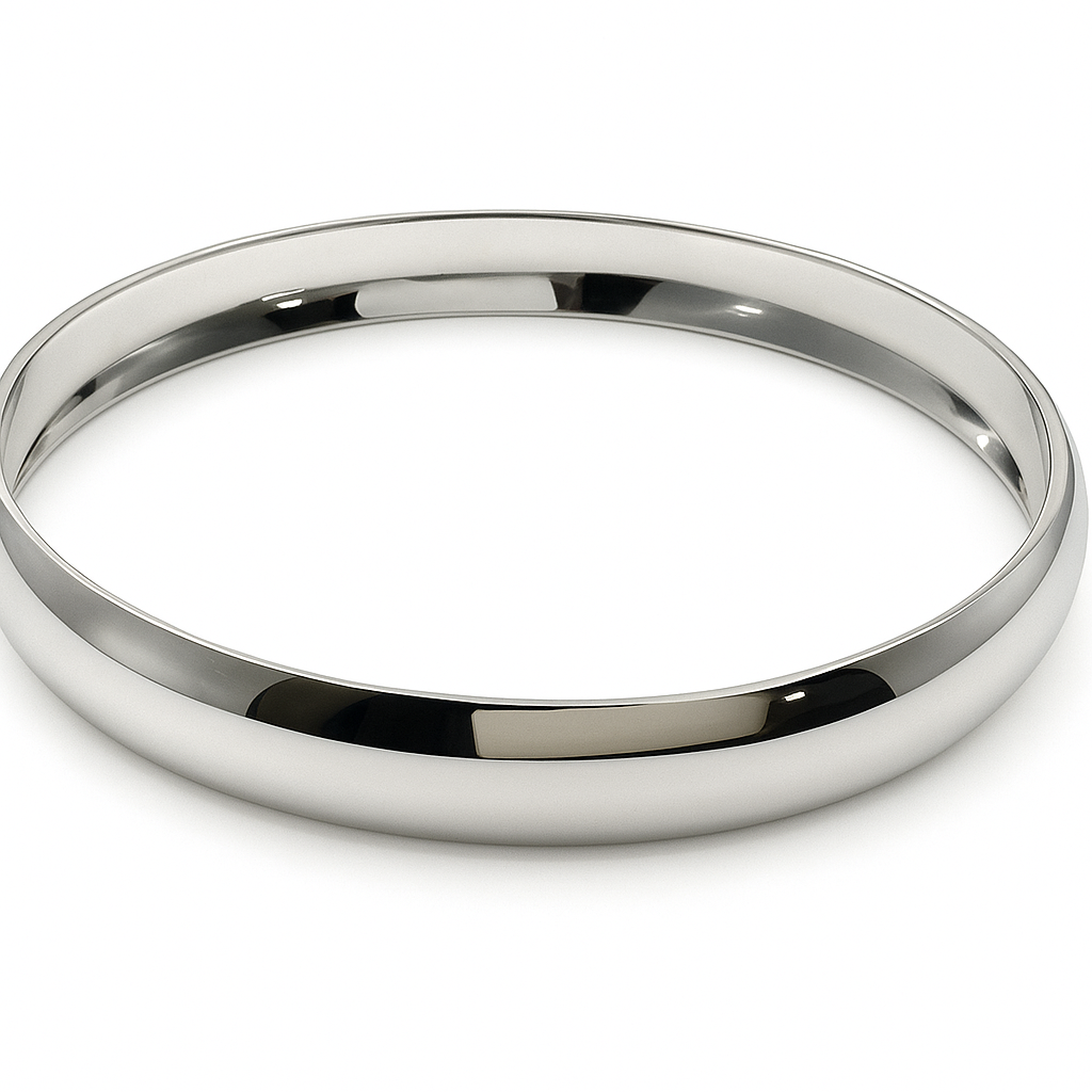 Half Wire 10mm Sterling Silver Bangle