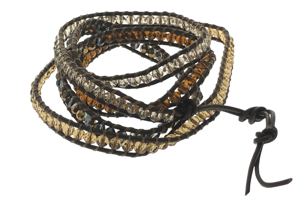 Wrap 5 Hand-Made Crystal Bracelet