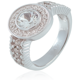 Crystal Halogen Sterling Silver Ring