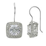 Cubic Zirconia Encrusted Centre .925 Sterling Silver Earring