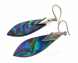 Paua and Genuine Sterling Silver Dangle Earrings