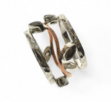 Sterling Silver & Brass Citrine Ring