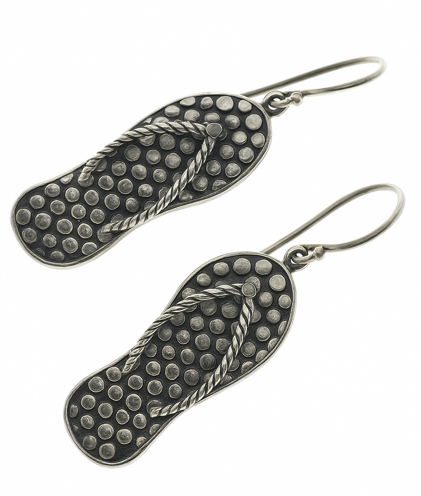 Thong Dotted Sterling Silver Earring