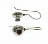 Garnet Sterling Silver Drop Earrings