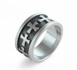 Oxidised 925 Sterling Silver Cross Ring