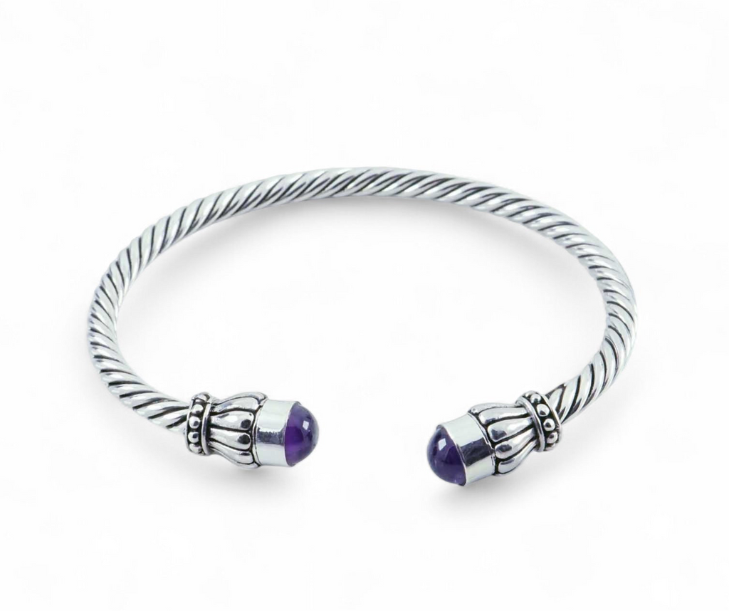 Amethyst Sterling Silver Cuff