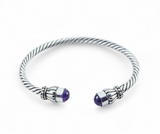 Amethyst Sterling Silver Cuff