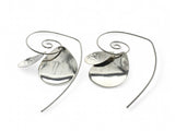 Petal Double Drop Spiral Threader Sterling Silver Earring