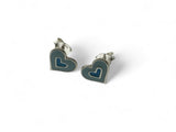 Mini Heart Sterling Silver Earring