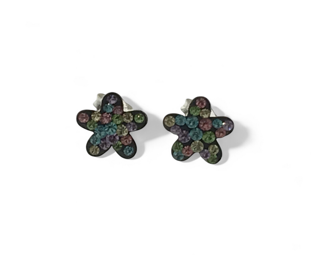 Mini Flower Disco Sterling Silver Earring