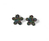Mini Flower Disco Sterling Silver Earring
