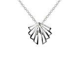 A Sterling Silver Art Deco Openwork Fan Necklace