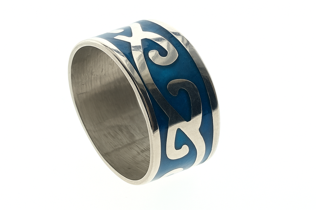 Oxi Turquoise Koru Band 10mm has slight imperfections - discounted