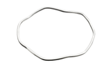 Wavey 3mm Sterling Silver Bangle