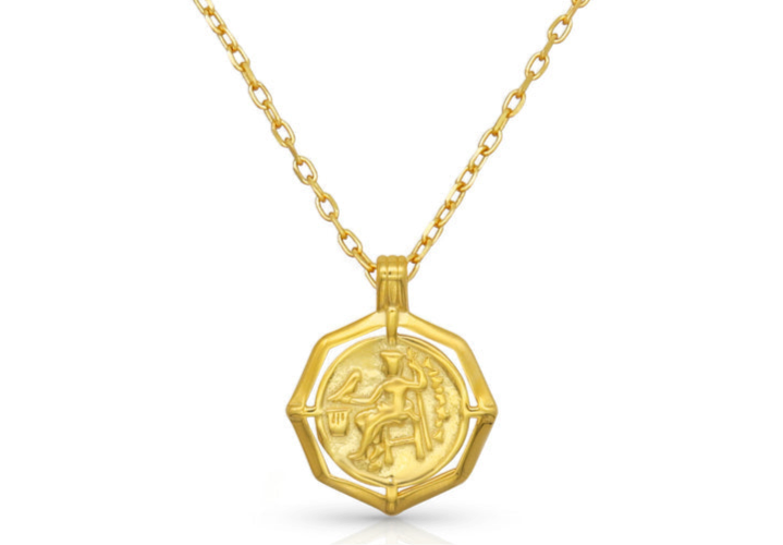 Coin 18K Gold Plated 925 Sterling Silver Pendant