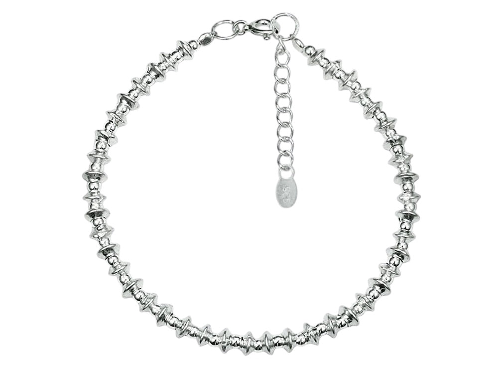 Antique Nugget Sterling Silver Bracelet