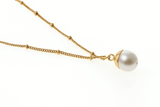 Gold Plated Sterling Silver Pearl Necklace