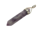 Crystal Lepidolite Double Terminated Point .925 Sterling Silve Pendant