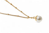 Gold Plated Sterling Silver Pearl Necklace