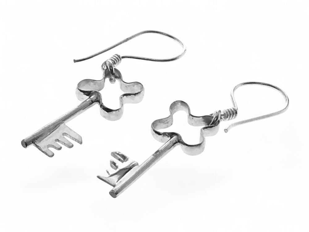 Key Sterling Silver Earring