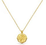 Coin 18K Gold Plated 925 Sterling Silver Pendant