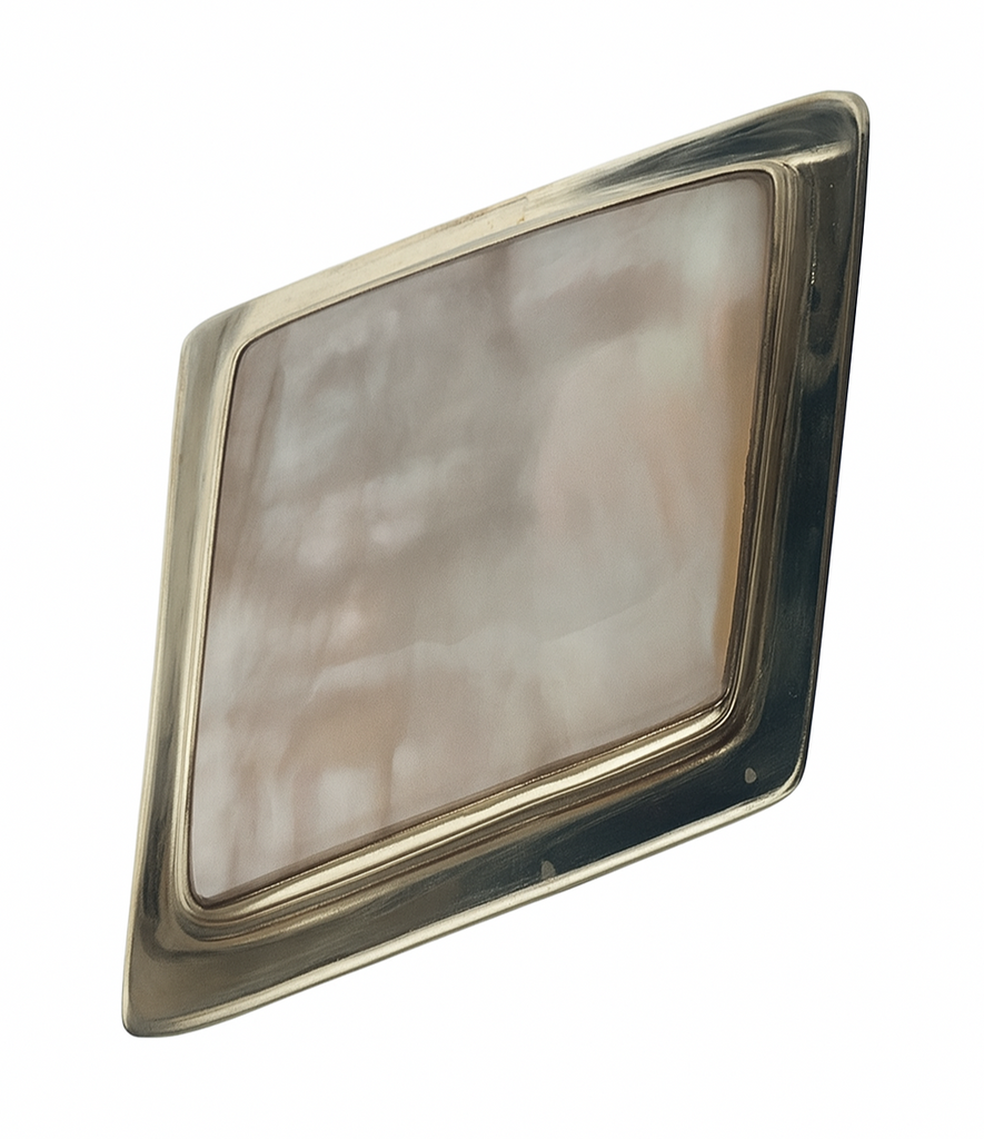 Mother of Pearl Diamond Shaped Sterling Silver Ring