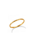 Stainless steel Gold Cubic Zirconia Geometric Trend Band Bangle