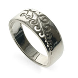 Open Cutout Fern Sterling Silver Band