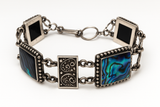 Paua Boxed Filagree .925 Sterling Silver Bracelet