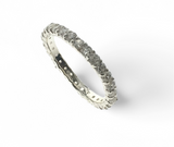 Cubic Zirconia Sterling Silver Band