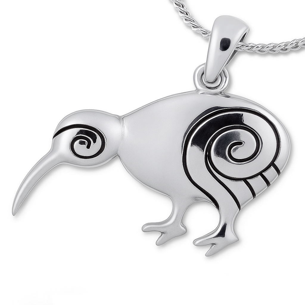 Kiwi Koru Sterling Silver Pendant