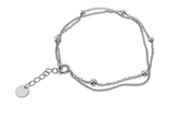Double Layered Ball Sterling Silver Bracelet
