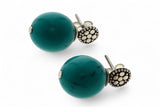 Turquoise Like 12mm Ball Drop .925 Sterling Silver Stud