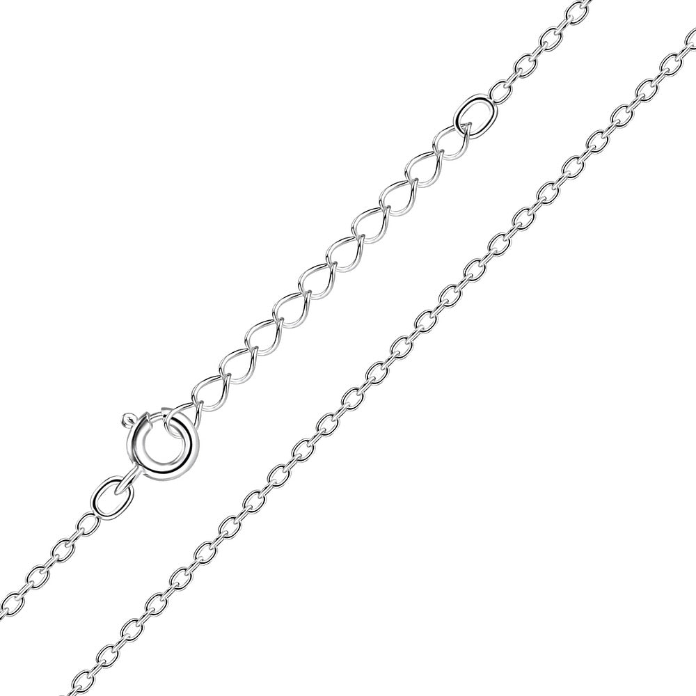 Silver Cable 45cm Chain with Extension