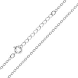 Silver Cable 45cm Chain with Extension