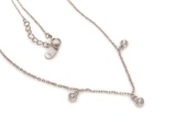 A Sterling silver micro-inlaid zircon necklace clavicle chain