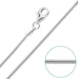 Chain Sterling Silver Plated 1mm Snake Chain 16"