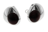 Carnelian Dot .925 Sterling Silver Studs