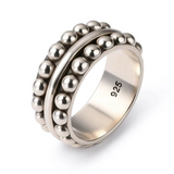 Balled Double Row 925 Silver Band