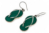 Turquoise Thongs .925 Sterling Silver Earrings