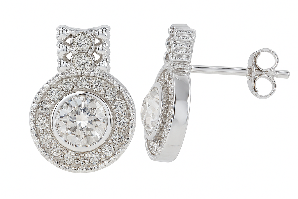 Crystal Halogen Sterling Silver Earrings