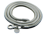 Chain Sterling Silver Plated Snake 4.0mm Necklace (20")