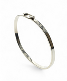 Hook Catch Sterling Silver Bangle
