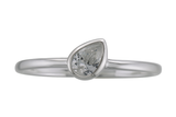 Cubic Zirconia Petal .925 Sterling Silver Stackable Ring