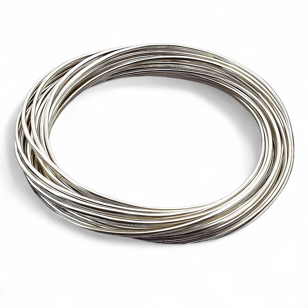 Russian Sterling Silver Bangle - 21 Rounds each 1mm